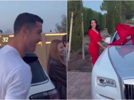 Georgina Rodriguez gifts Cristiano Ronaldo luxury £300,000 Rolls Royce Dawn convertible during family Christmas
