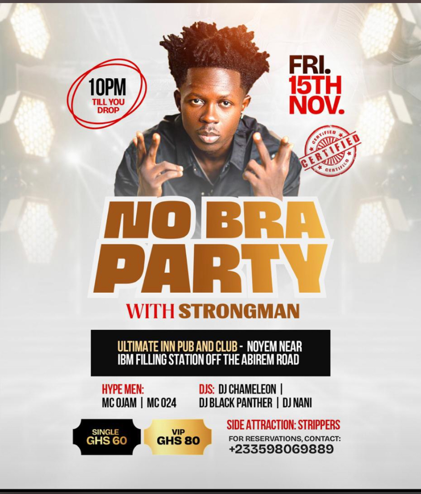 Strongman Set to Perform at Ultimate Inn Pub in Noyem, Eastern Region